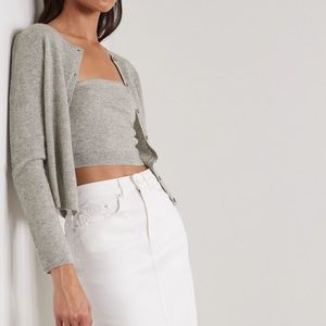 REFORMATION Cashmere Cardigan & Tube Top Set